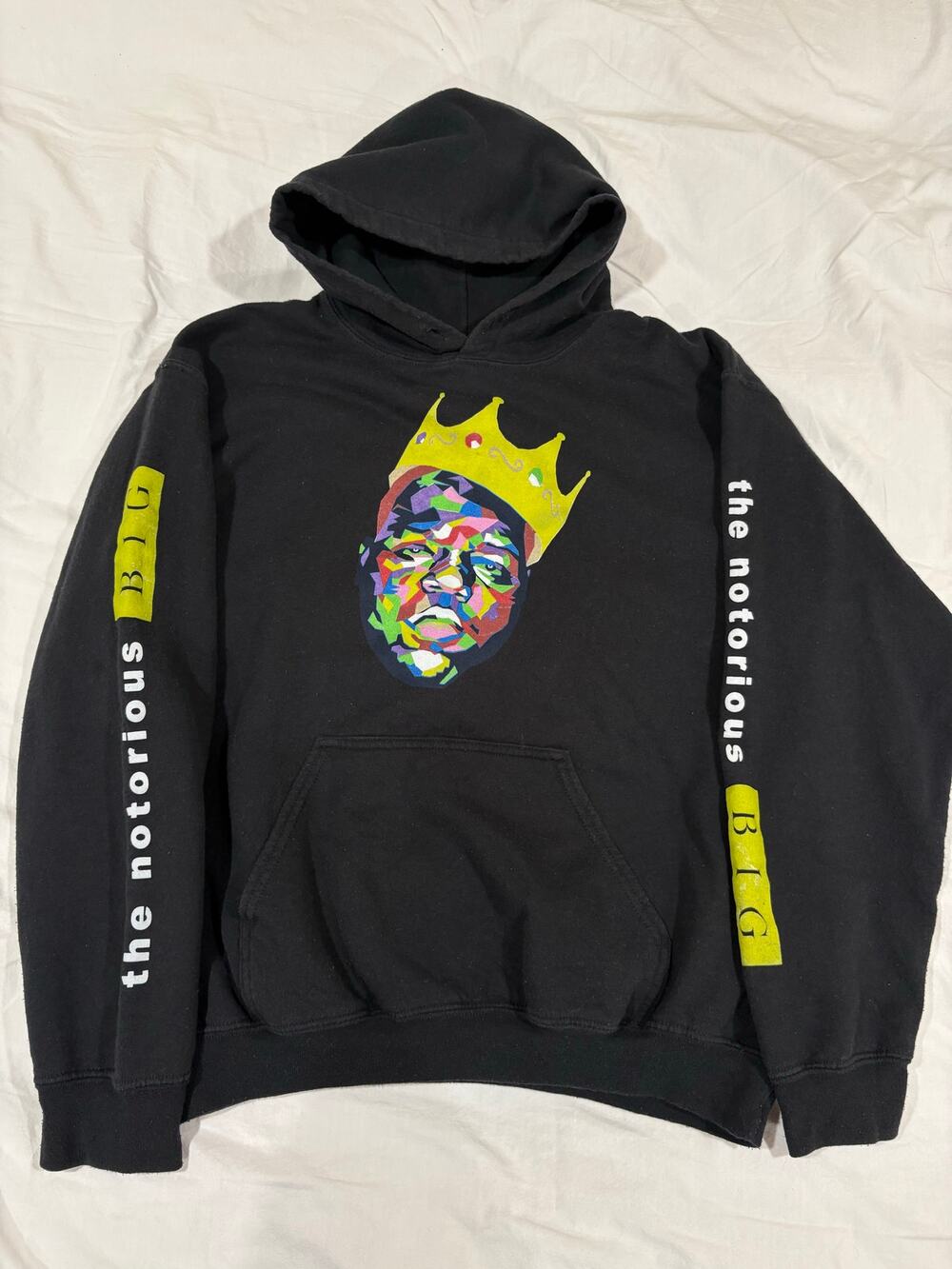 The Notorious B. I. G. Black Pullover Hoodie Size Medium Gildan Heavy Blend